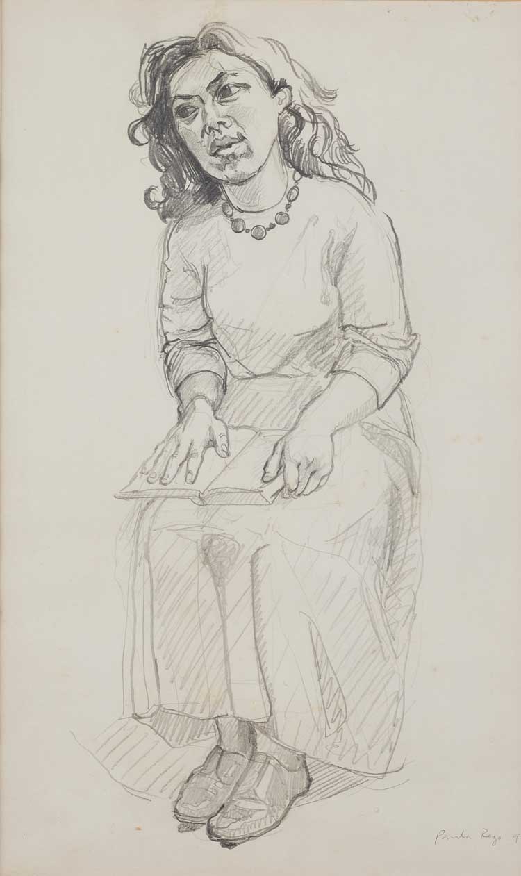 Paula Rego. Study for Crivelli’s Garden, 1990-91. Pencil on paper, 37 × 22.6 cm. Private Collection. © Ostrich Arts Ltd / photo: Alex Robson, Lyon & Turnbull.