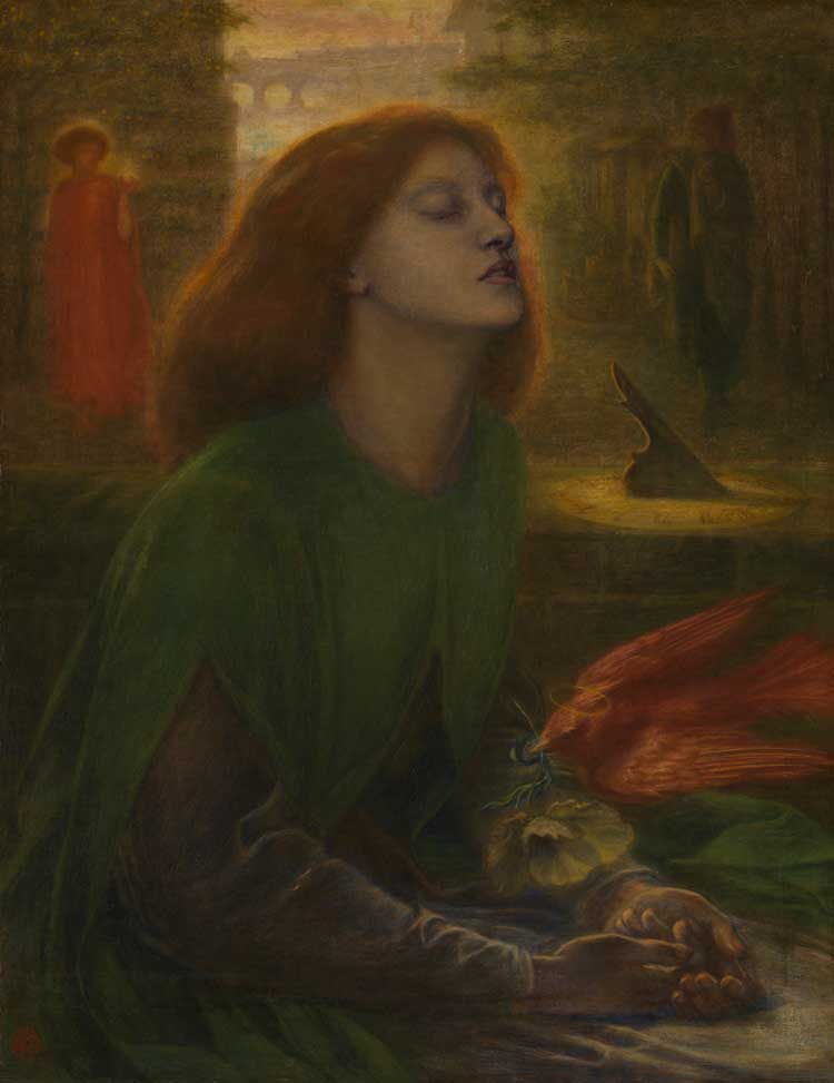 Dante Gabriel Rossetti. Beata Beatrix, 1864. © Tate. Presented by Georgiana, Baroness Mount-Temple in memory of her husband, Francis, Baron Mount-Temple 1889.