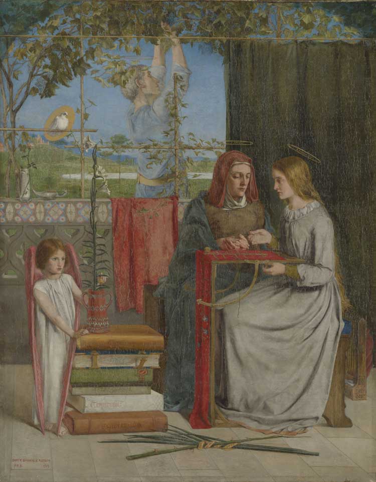 Dante Gabriel Rossetti. The Girlhood of Mary Virgin, 1848-49. © Tate.