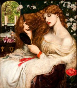 Dante Gabriel Rossetti. Lady Lilith, 1866-68 (altered 1872-1873). Delaware Art Museum, Samuel and Mary R. Bancroft Memorial, 1935.