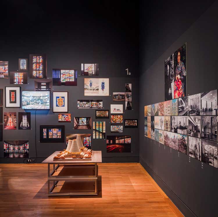 Retrotopia. Design for Socialist Spaces, installation view, Ukraine Section, Kunstgewerbemuseum + Kulturforum 2023. © Staatliche Museen zu Berlin / David von Becker.