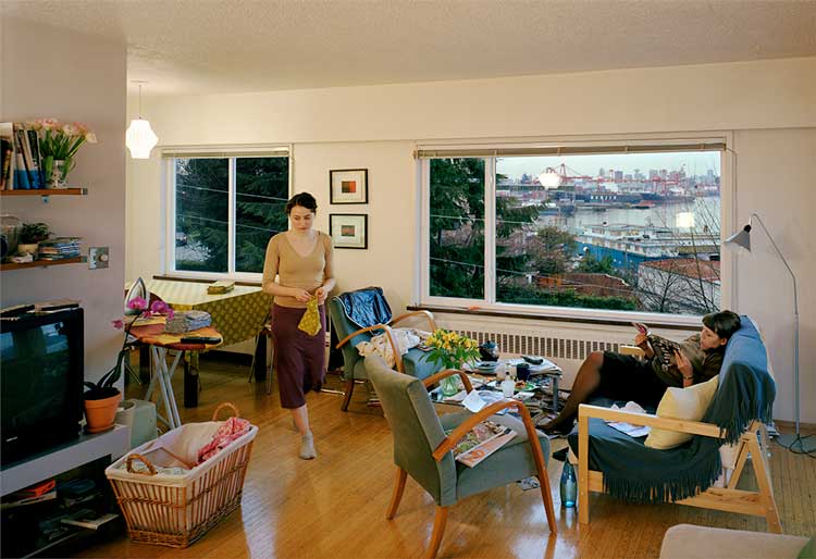 Jeff Wall, A view from an apartment, 2004-05. Transparency in lightbox, 167 x 244 cm. Courtesy of the artist.