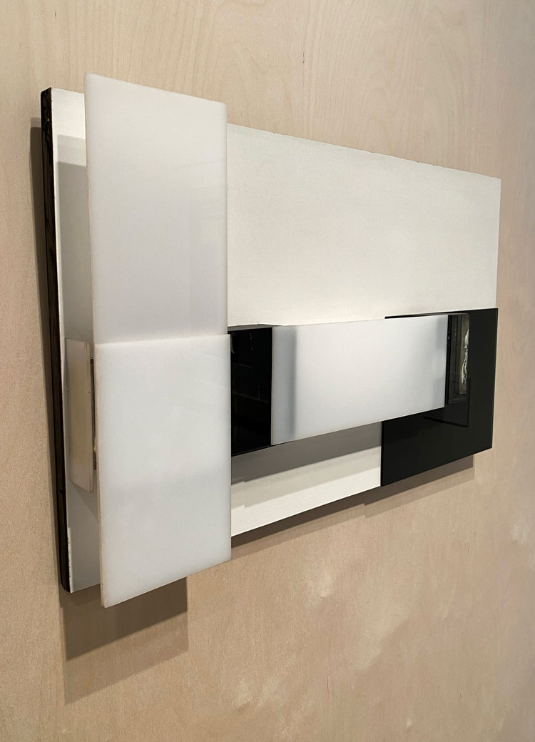 Gillian Wise. Black and White Relief with Prisms, 1961. Perspex, glass and formica. Photo: Martin Kennedy.