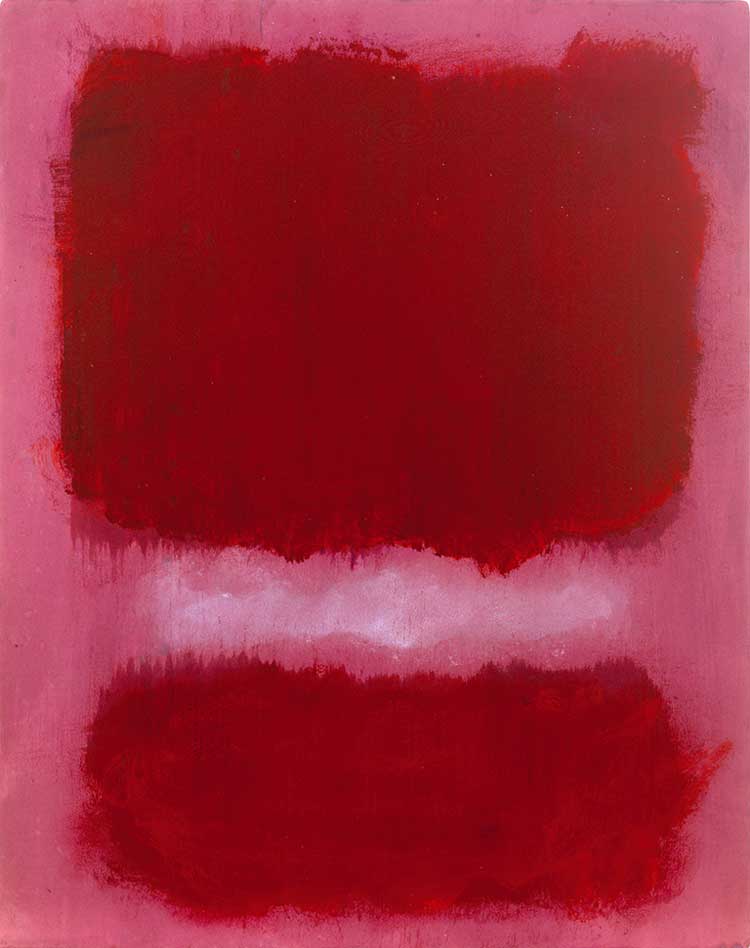 Mark Rothko. Untitled, 1968. Acrylic on paper mounted on panel, 23-7/8 × 18-3/4 × 1-3/8 (60.6 × 47.6 × 3.5 cm). Artworks on paper by Mark Rothko Copyright © 2020 by Kate Rothko Prizel and Christopher Rothko.