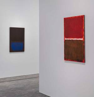 Mark Rothko 1968: Clearing Away. Pace Gallery, 5 Hanover Square, London, October 8 – November 13, 2021. Artwork on paper by Mark Rothko Copyright © 2020 by Kate Rothko Prizel and Christopher Rothko. Photo: Damian Griffiths, courtesy Pace Gallery.