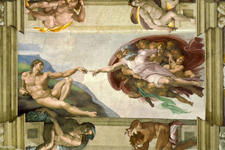 Michelangelo, Creation of Adam. Image © Prestel.