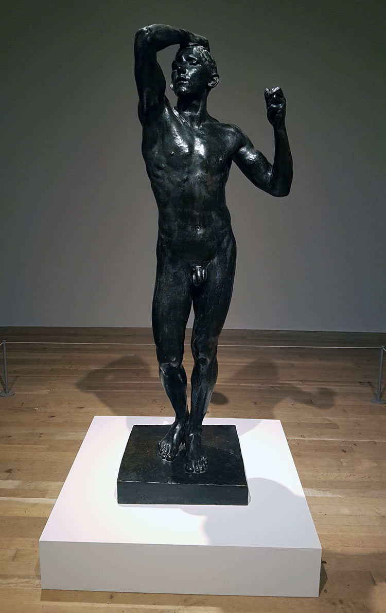 Auguste Rodin. The Age of Bronze, c1877. Installation view, The Making of Rodin, Tate Modern, London 2021. Photo: Juliet Rix.