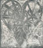 Jim Dine, The Blizzard. Woodcut in black and digital print with hand painting in gouache on two joined sheets of fabriano paper, 122 x 108.5 cm. © Courtesy Jim Dine and Cristea Roberts Gallery, London.