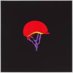 Michael Craig-Martin, Helmet. Screenprint on somerset satin (tub sized) 410gsm, 60 x 60 cm. © Courtesy Michael Craig-Martin and Cristea Roberts Gallery, London.