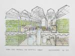 Chris Wilkinson, Urban Farm Proposal for Smithfield Market. Watercolour and graphite, 60 x 85 cm. © Wilkinson Eyre. Photo: Ben Bisek.