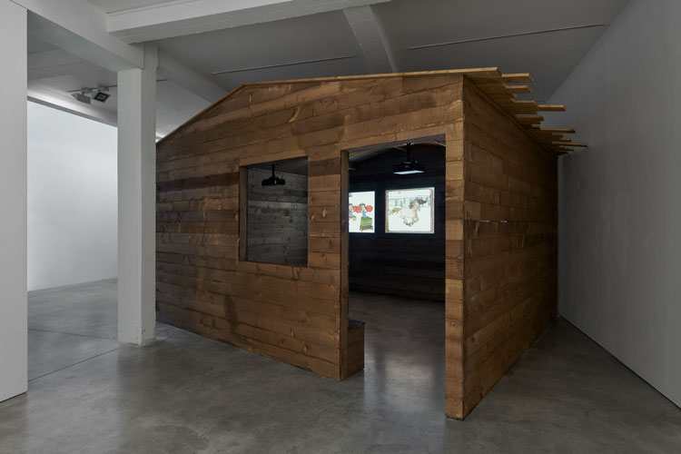 Christine Rebet, Brand Band News, 2005, installation view, Parasol unit, London, 2020. Photo: Benjamin Westoby. Courtesy the artist and Parasol unit foundation for contemporary art.