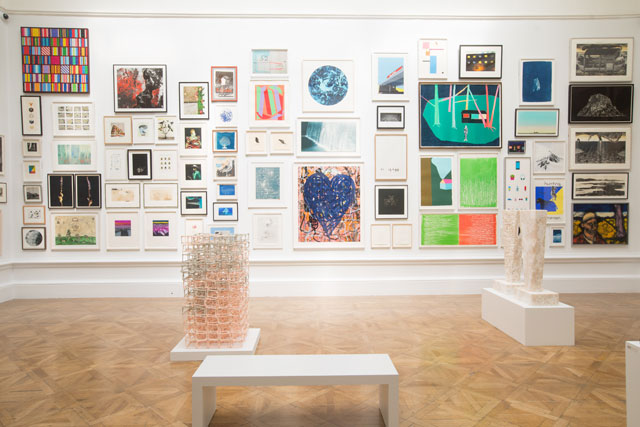 Installation view, Gallery V, hung by Barbara Rae and Hughie O’Donoghue. Photo: © David Parry/ Royal Academy of Arts.