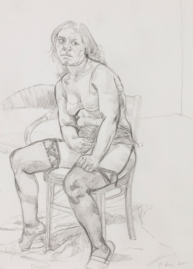 Paula Rego, Disgust, 2001. Pencil on paper, 42 x 29.7 cm. © Paula Rego Courtesy Marlborough Fine Art.