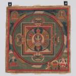 Mandala of Four-Armed Avalokiteshvara, Tibet, 18th century. Pigments on cloth. Rubin Museum of Art; gift of Shelley and Donald Rubin.