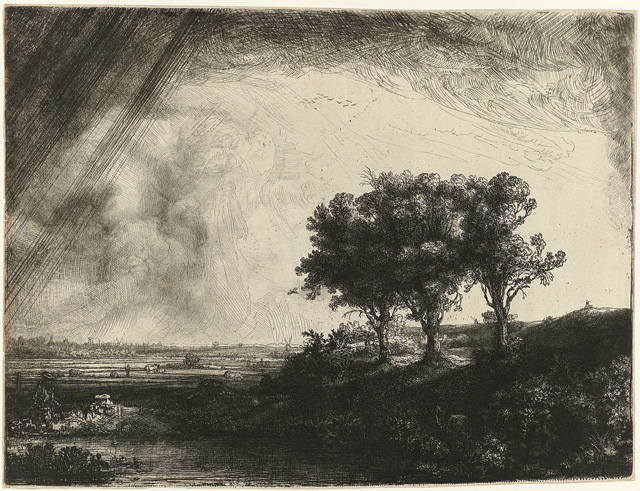 Rembrandt van Rijn, The Three Trees, 1643. Rijksmuseum.