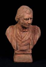Benjamin Creswick. Portrait Bust of Ruskin, 1887. Terracotta. © Collection of the Guild of St George / Museums Sheffield.
