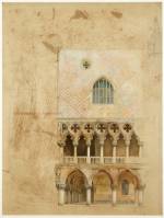 JW Bunney. South West Corner of the Doge’s Palace, Venice, 1871. Watercolour, pencil and bodycolour on paper. © Collection of the Guild of St George / Museums Sheffield.