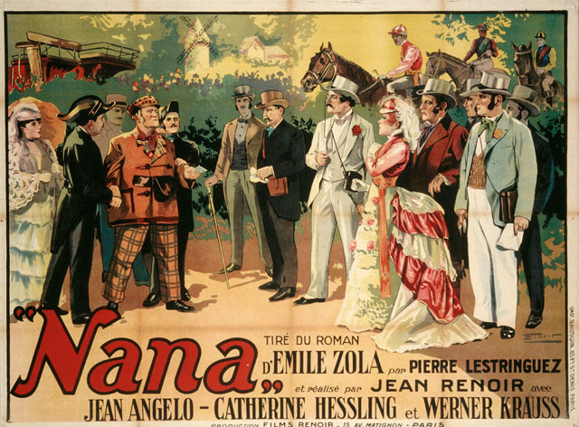 Jean Renoir. Nana, starring Jean Angelo, Catherine Hessling and Werner Kraiss. Film poster, 1927. Color lithograph, 124.7 x 165.9 cm. Paris, La Cinémathèque française collection, © La Cinémathèque française.