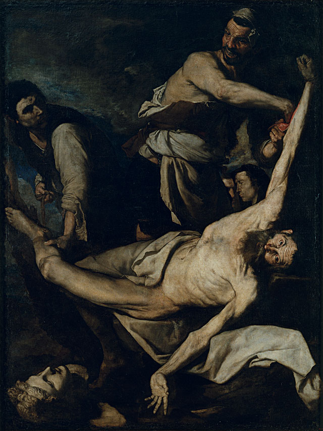 Jusepe de Ribera, Martyrdom of Saint Bartholomew, 1644. Oil on canvas, 202 x 153 cm. Museu Nacional d’Art de Catalunya, Barcelona. © Museu Nacional d’Art de
Catalunya, Barcelona, 2018. Photo: Calveras/Mérida/Sagristà.