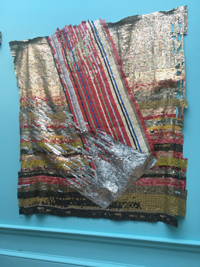 El Anatsui. Change in Fortune. Aluminium and copper, 294 x 290 cm. Photograph: Veronica Simpson.