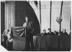 Photograph of Claude McKay addressing the Third Congress of the Communist International at the Throne Room of the Kremlin, Moscow, 1922 (reprint 2017). Courtesy of Clause McKay Collection, Yale Collection of American literature, Beinike Rare Book and Manuscript Library.