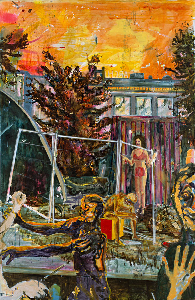 Daniel Richter. Amsterdam, 2001. Oil on canvas, 225 x 147 cm. Private collection, Lütjenburg.