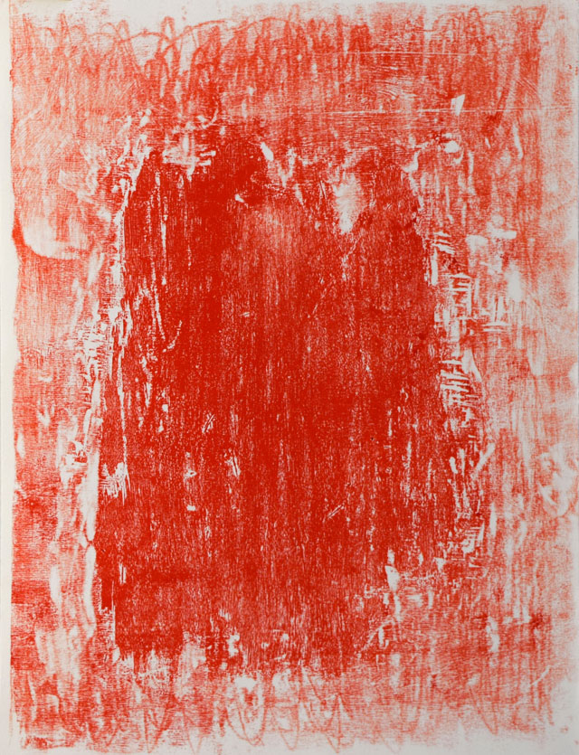 Christopher Le Brun. SL2 P67. Unique woodcut, 80 x 60 cm. © The artist. Photograph: Joseph Goody.