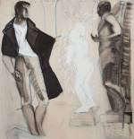 Carole Robb. Showers with Heroes – Byron. Oil on canvas, 152 x 147 cm. Courtesy Acme Artist Studios.