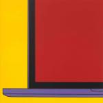 Michael Craig-Martin. Untitled (Yellow Laptop Fragment). Acrylic on aluminium.