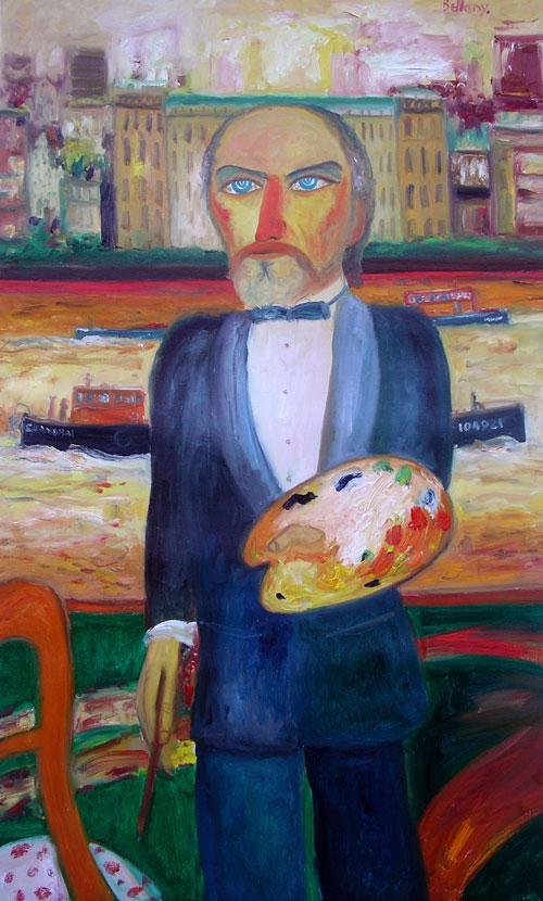 John Bellany, Self Portrait In Tuxedo, Shanghai, 2005, 152cm X 90cms, Oil on canvas. Photo courtesy of the Artist.