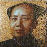 David Mach, Chairman Mao, 2004. 183 x 183 cm Collage. Image Courtesy of The Red Mansion Foundation.