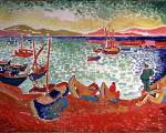 André Derain. Boats in the Port of Collioure, 1905. Oil on canvas, 72 x 91 cm. Mr and Mrs Merzbacher, the Merzbacher Foundation and Carafe Investment Company.