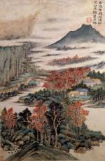 Wang Shimin (1592-1680)
From Scenes Described in Poems of Du Fu, 1666.
 One of twelve album leaves, ink and colour on paper. 
38.8 x 25.6 cm. 
The Palace Museum, Beijing.