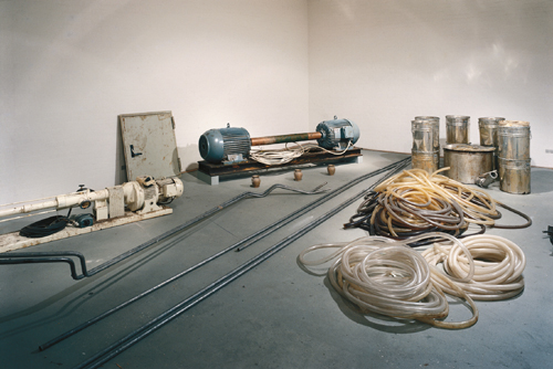 Joseph Beuys.        <em>Honey Pump at the Workplace (Honigpumpe am Arbeitsplatz)</em>, 1977. 
Louisiana Museum of Modern Art, Humlebæk, Denmark. © DACS 2009. Photo: Strüwing Foto.