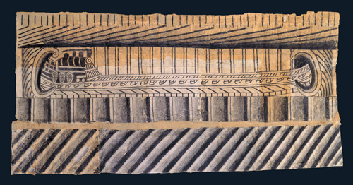 Martín Ramírez <em>Untitled (Train)</em> c. 1948-1963 pencil and crayon on pieced papers 22-1/2 x 47 in Collection American Folk Art Museum, New York; gift of Herbert Waide Hemphill, Jr. Photo credit: Gavin Ashworth