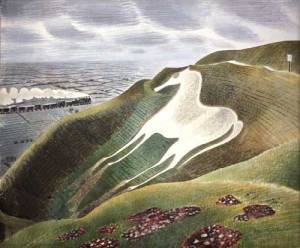 Eric Ravilious, The Westbury Horse, 1939. Reproduced by kind permission 
      of the Towner Art Gallery.