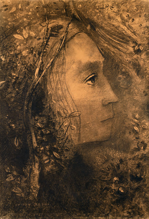 Odilon Redon. Spring, 1883. Charcoal, chalk, and pastel on paper, 53.3 x 37.1 cm. Jean Bonna Collection, Geneva. Photograph: Patrick Goetelen, Geneva.