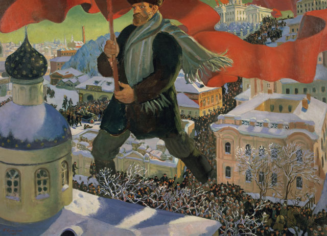 Boris Mikailovich Kustodiev. Bolshevik, 1920. Oil on canvas, 101 x 140.5 cm. State Tretyakov Gallery. Photograph: © State Tretyakov Gallery.