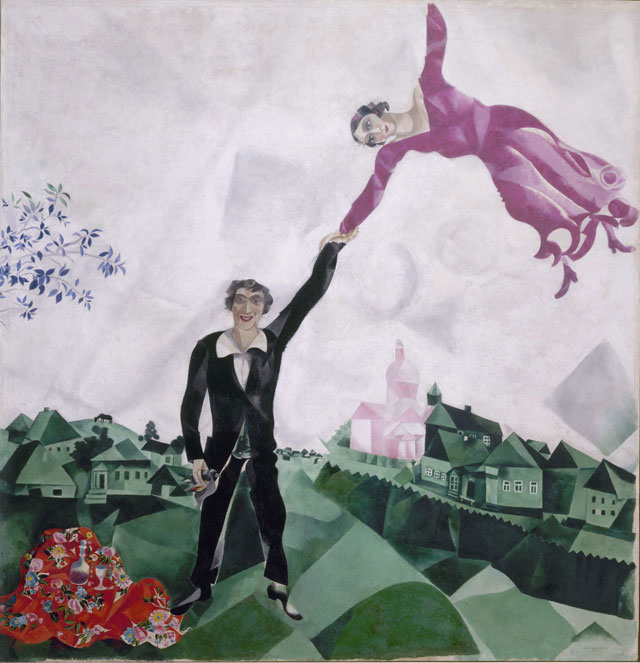 Marc Chagall. Promenade, 1917-18. Oil on canvas, 175.2 x 168.4 cm. State Russian Museum, St. Petersburg. Photograph: © 2016, State Russian Museum, St. Petersburg. © DACS 2016.