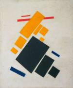 Kazimir Malevich. Suprematist Composition: Airplane Flying, 1915. Oil on canvas. 22 7/8 x 19 in (58.1 x 48.3 cm). The Museum of Modern Art, New York. Acquisition confirmed in 1999 by agreement with the Estate of Kazimir Malevich and made possible with funds from the Mrs. John Hay Whitney Bequest (by exchange).