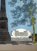 Illustration of the Royal Festival Hall taken from The Official Record, 1951 published by Max Parrish. Copyright the Royal Festival Hall Archives