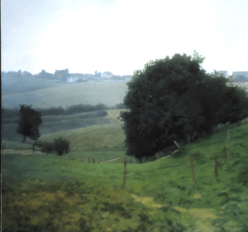 Gerhard 
            Richter. Meadowland (Wiesental). 1985. Oil on canvas, 35 5/8