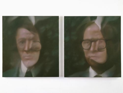 Gerhard Richter. <em>Gilbert, George (381-1, 381-2)</em>, 1975. Oil on canvas, each: 65.00 x 60.00 cm, diptych. © Gerhard Richter. ARTIST ROOMS National Galleries of Scotland and Tate acquired jointly through The d'Offay Donation with assistance from the National Heritage Memorial Fund and The Art Fund 2008