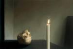 Gerhard Richter. <em>Schädel mit Kerze</em> (<em>Skull with Candle</em>), 1983. Oil on canvas, 100 x 150 cm. Weserburg – Museum für moderne Kunst, Bremen, Collection Böckmann © Gerhard Richter. Photo: Museum Frieder Burda, Baden-Baden
