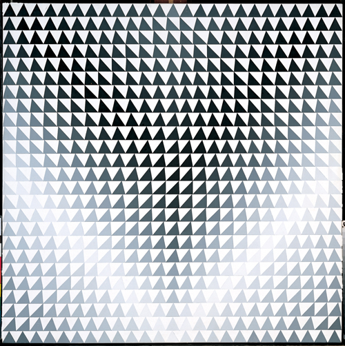 Bridget Riley.  Burn, 1964. Acrylic on linen, 56 x 56 cm. Private collection.