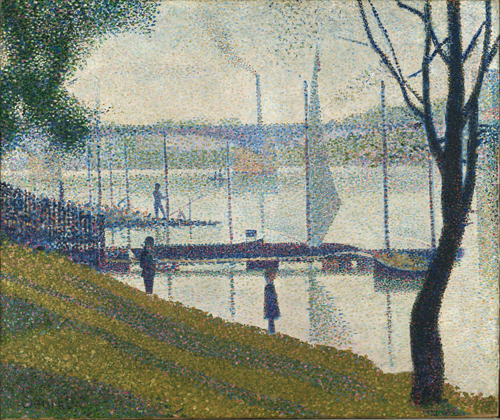 Georges Seurat. Bridge at Courbevoie, 1886-87. Oil on canvas, 46.4 x 55.3 cm. The Courtauld Gallery, London.