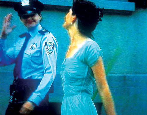 Pipilotti Rist. Ever Is Over All, 1997. Audio video installation (video still).