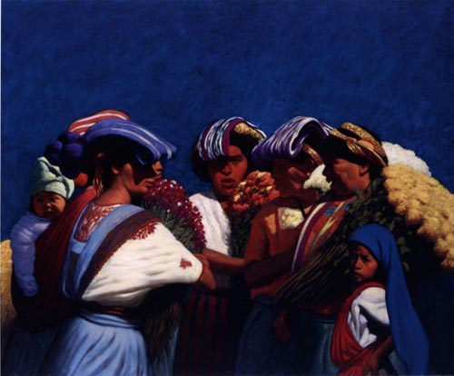 Elias Rivera.<em> Open Circle</em> 2005, oil on canvas, 50 x 60 in.