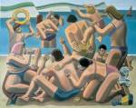 William Roberts. <em>The Seaside</em>, 1966, oil on canvas, 61 x 76 cm, Arts Council Collection, Hayward Gallery, London © Estate of John David Roberts. Reproduced by permission of the William Roberts Society