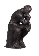 Auguste Rodin. <em>The Thinker</em>, 1884. Bronze 71.4 x 59.9 x 42.2 cm. National Gallery of Victoria, Melbourne, Australia, Felton Bequest, 1921, 1196_3. Photo © NGV Photographic Services.